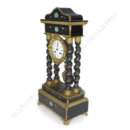 A French 19thC portico clock