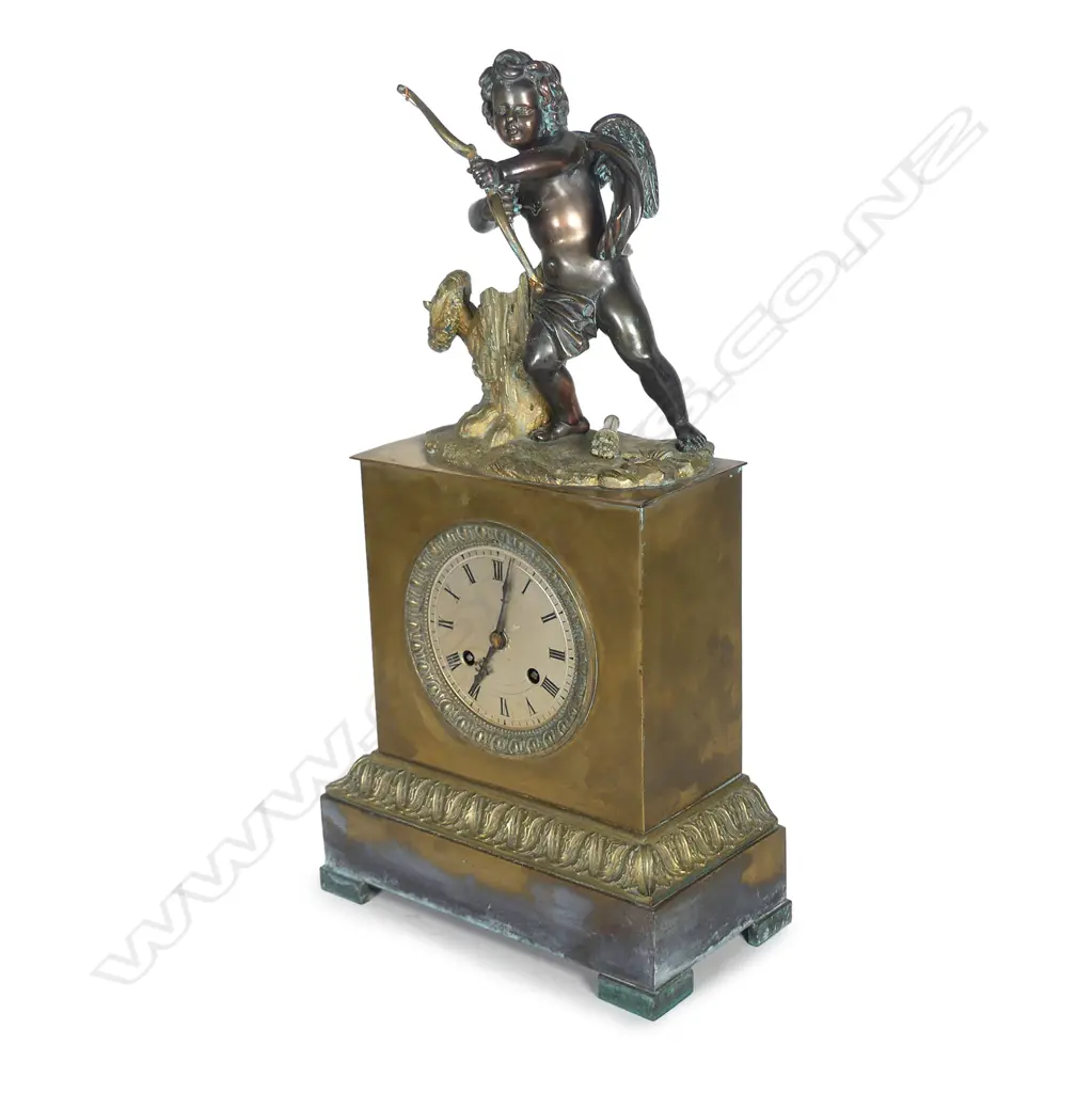 A French Louis Philippe gilt bronze mantel clock Image 1++
