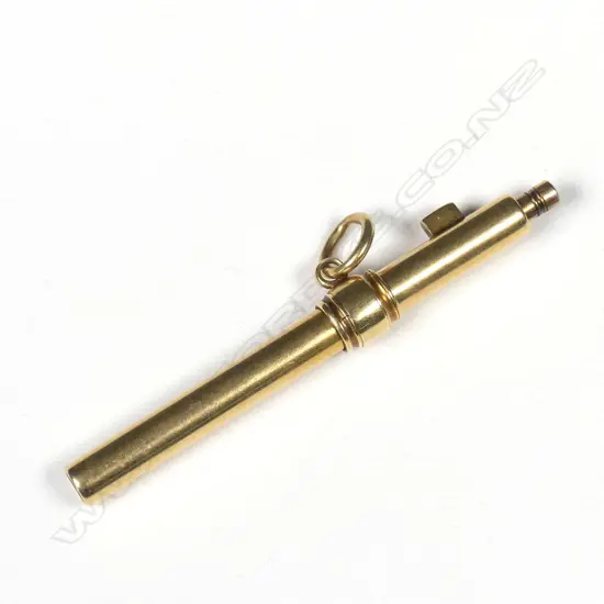 An uncommon c.1900 15ct. yellow gold watch key/propelling pencil/T-bar