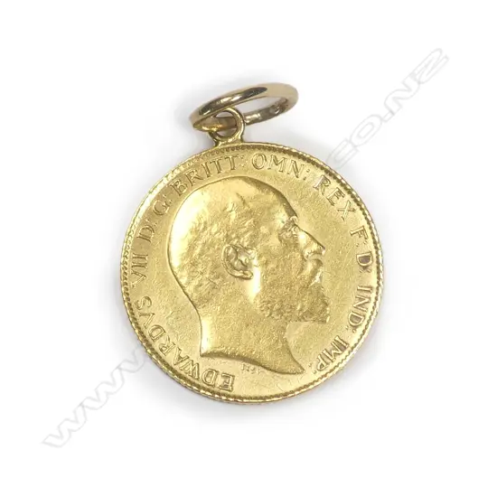 A 1910 gold half sovereign