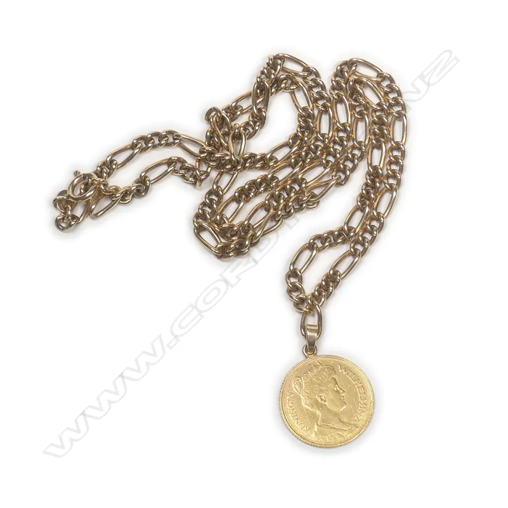 A 1912 Netherlands 5 Gulden coin Image 1++