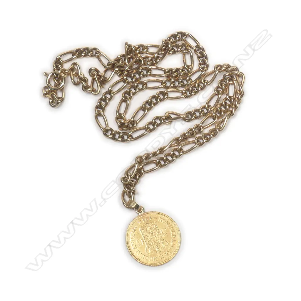 A 1912 Netherlands 5 Gulden coin Image 1++