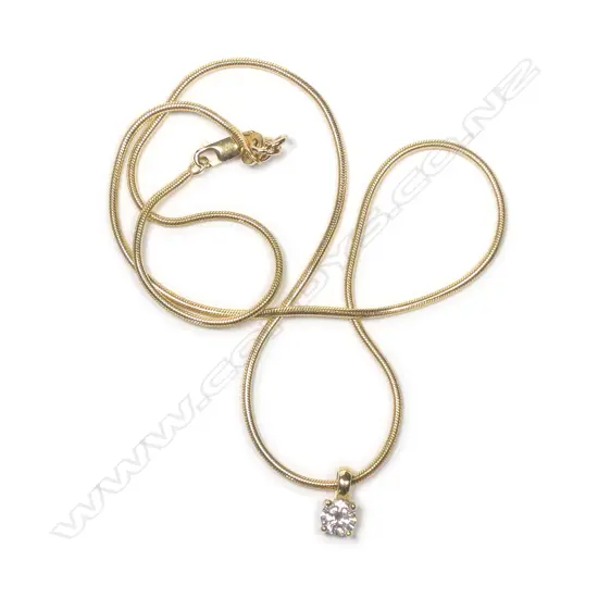 Ab 18ct gold chain and diamond pendant