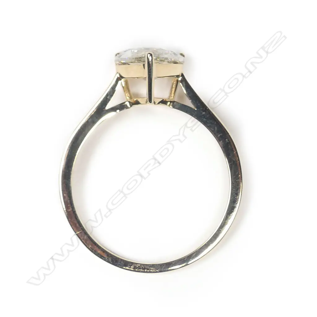 A 14ct gold diamond solitaire ring Image 1++