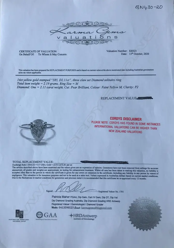 A 14ct gold diamond solitaire ring Image 1++