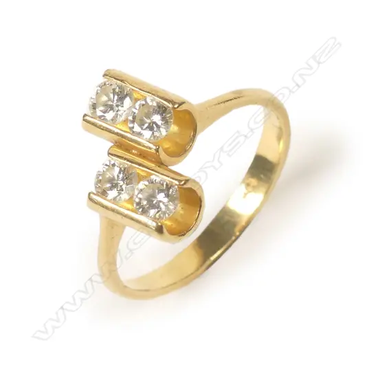 A 22ct gold and diamond ring