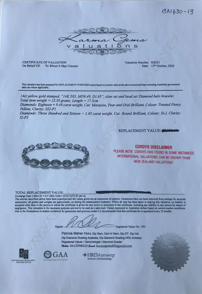 A 14ct gold diamond halo bracelet Image 1++