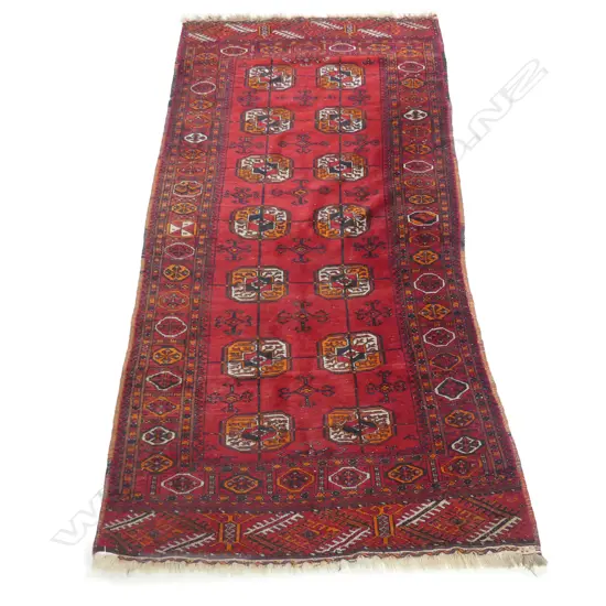 A hand-knotted small Bukhara runner