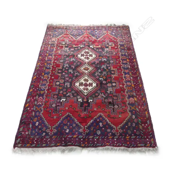 An Iranian Afshar/Sirjan hand knotted carpet
