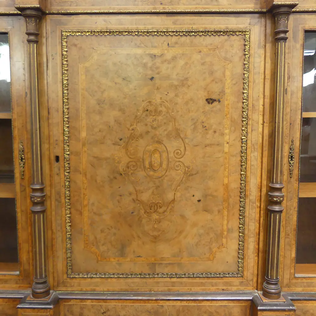 A Victorian walnut and ormolu sideboard Image 1++