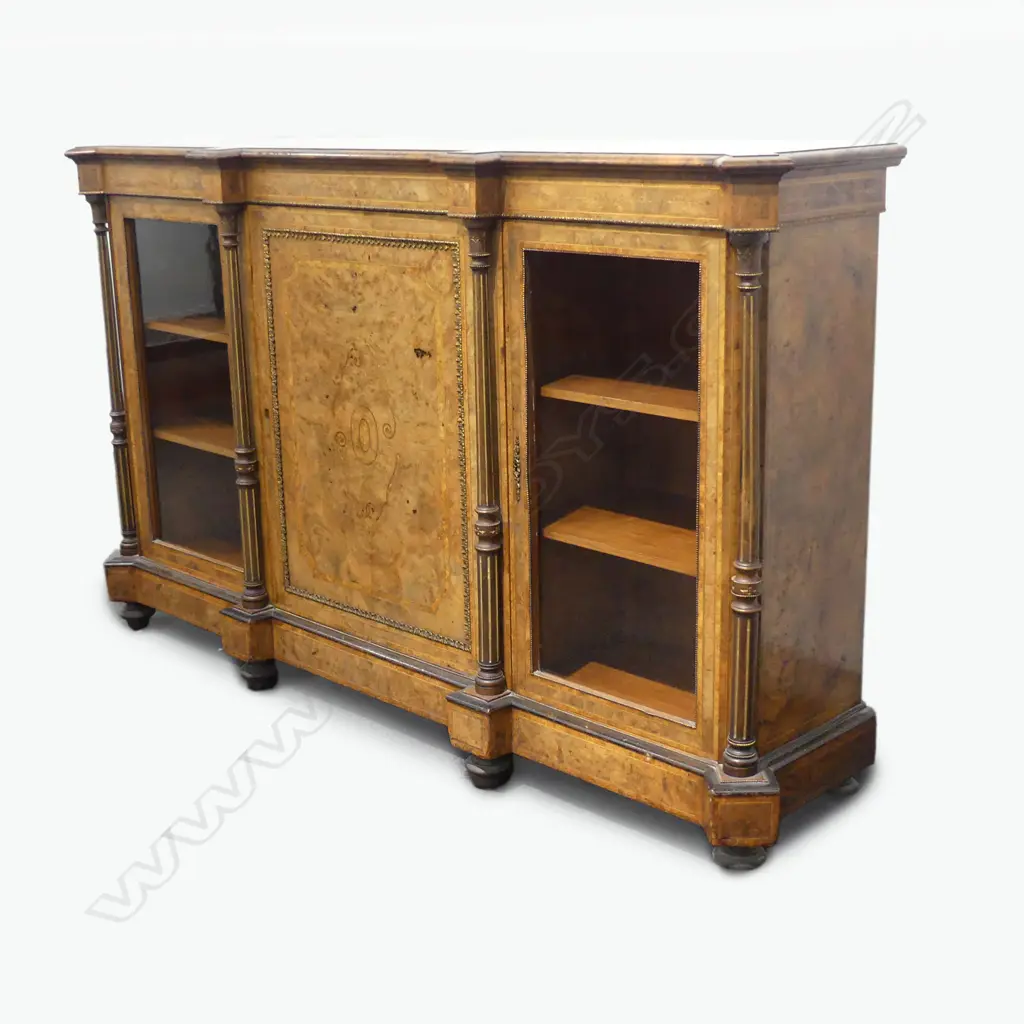 A Victorian walnut and ormolu sideboard Image 1++