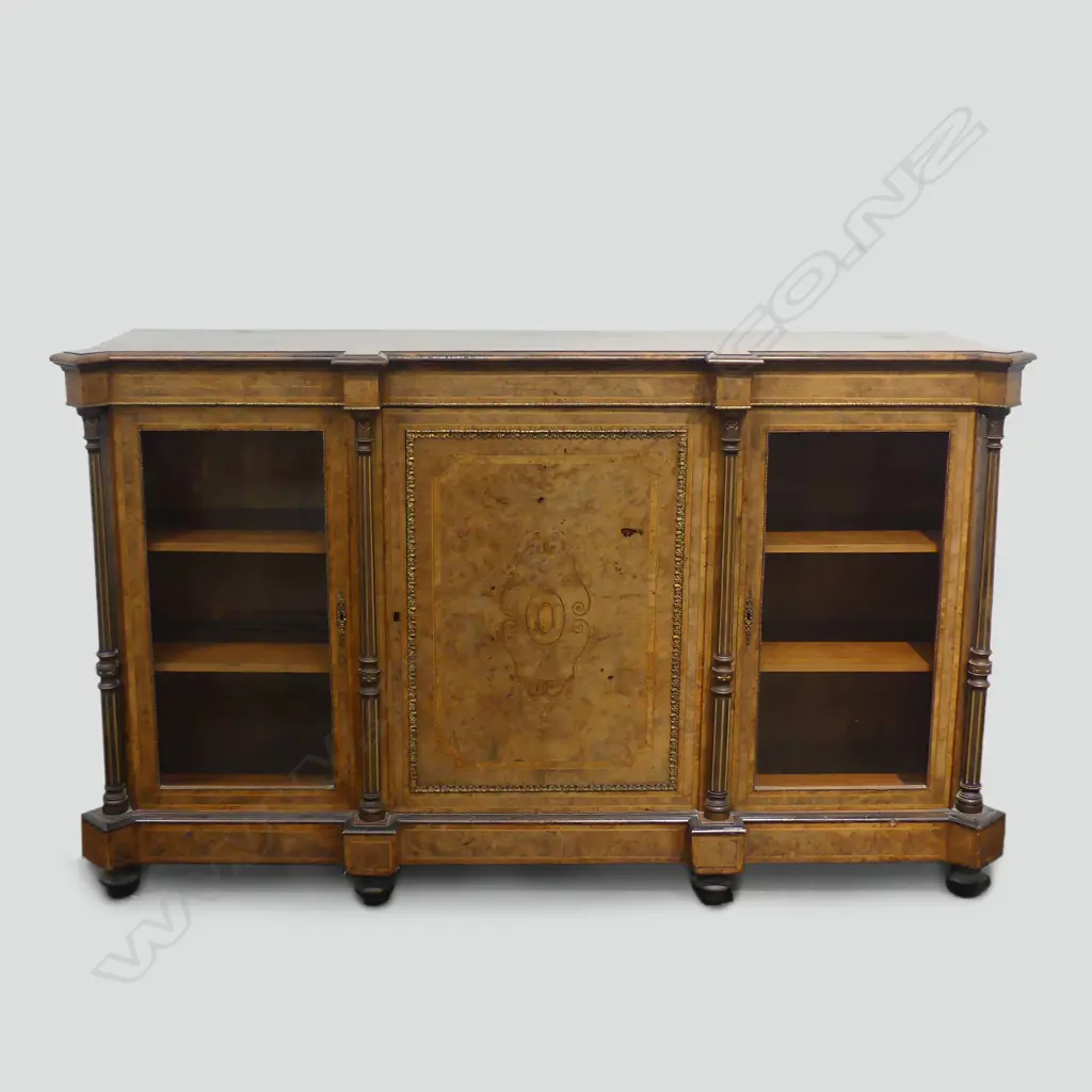 A Victorian walnut and ormolu sideboard Image 1++