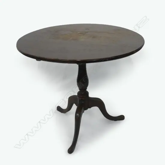 A George III country oak tripod side table