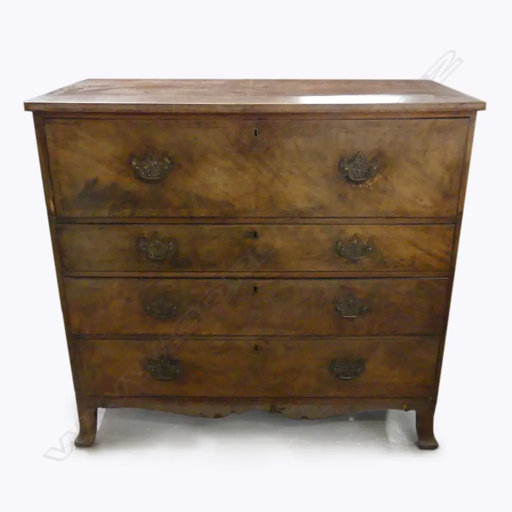 A Victorian walnut secretaire Image 1++