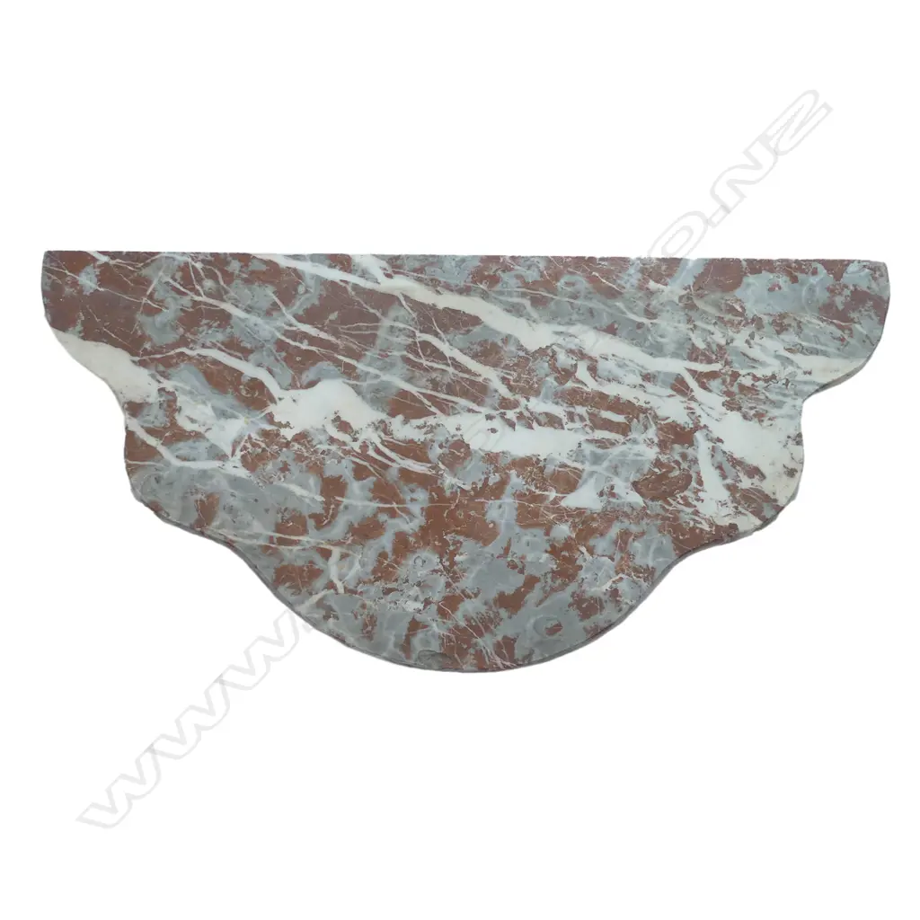 A vintage French style demi lune console table Image 1++