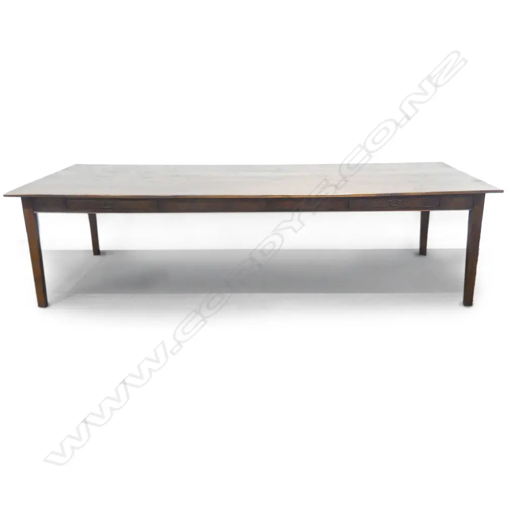 An oak French provincial style dining table Image 1++