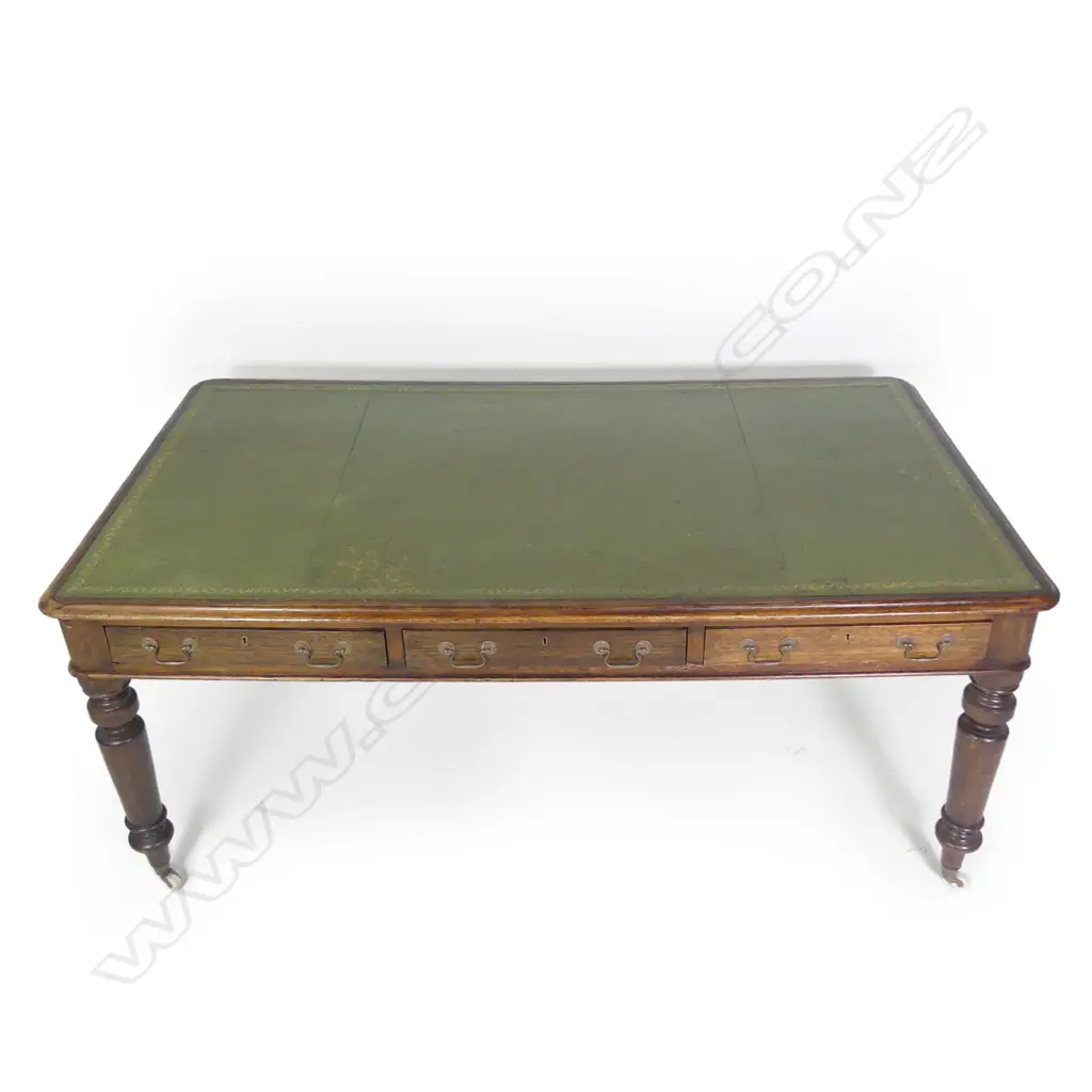 A Victorian oak library table Image 1++