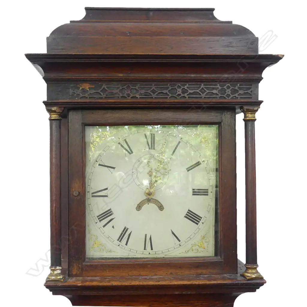 An oak 19thC long case clock Image 1++