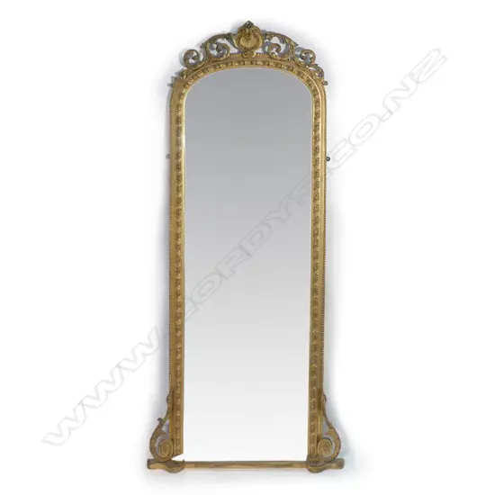 A vintage French style full length mirror