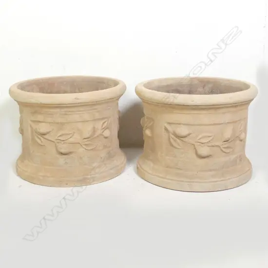 A pair French style terracotta citrus planters
