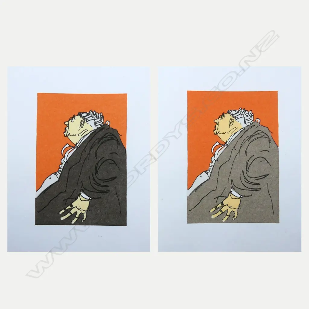 Two Garth Tapper 'Prosecution' screenprints Image 1++