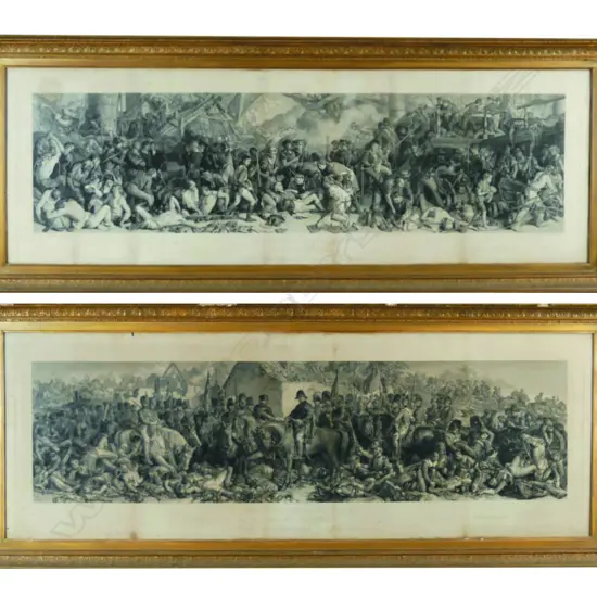 A pair of large Victorian engravings