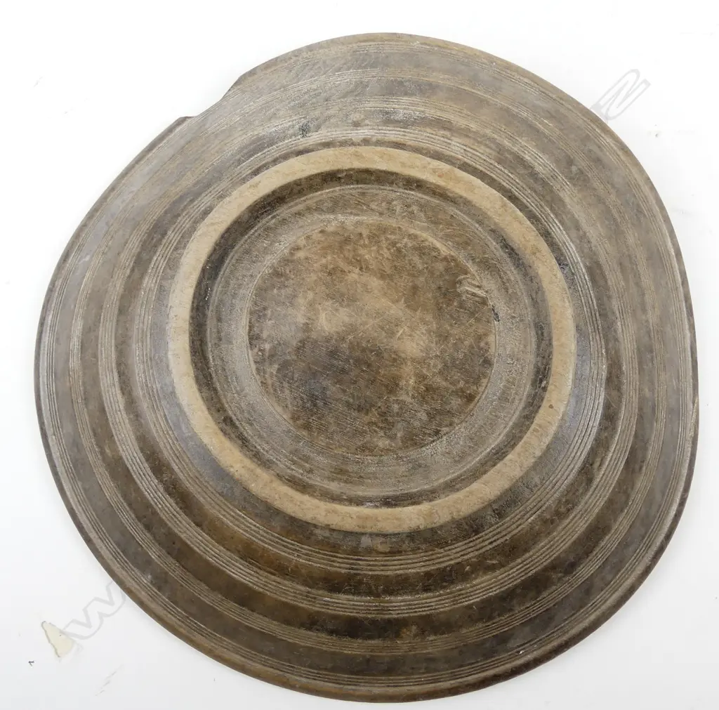 A 19thC European country fruitwood turned wooden bowl Image 1++