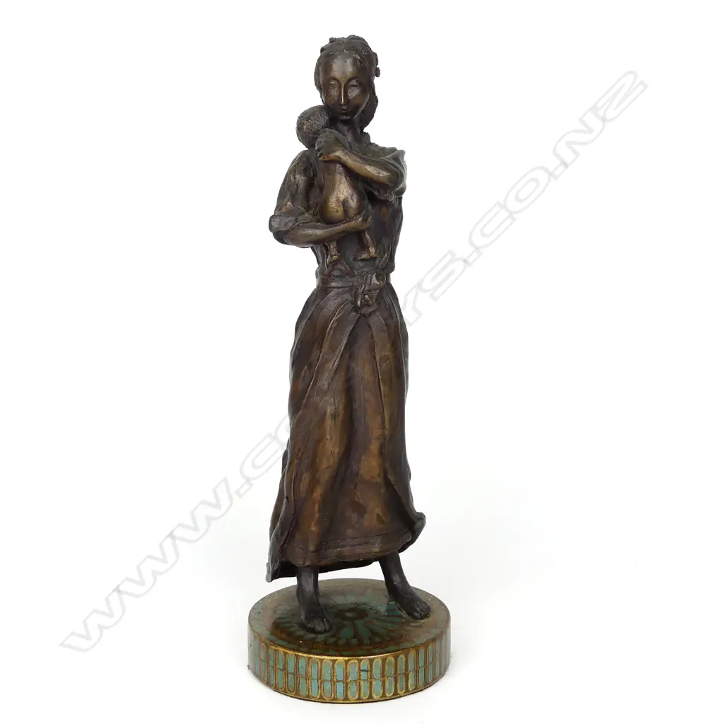 Attributed Mary Baker Mother and Child bronze Image 1++