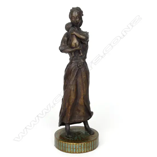 Attributed Mary Baker Mother and Child bronze