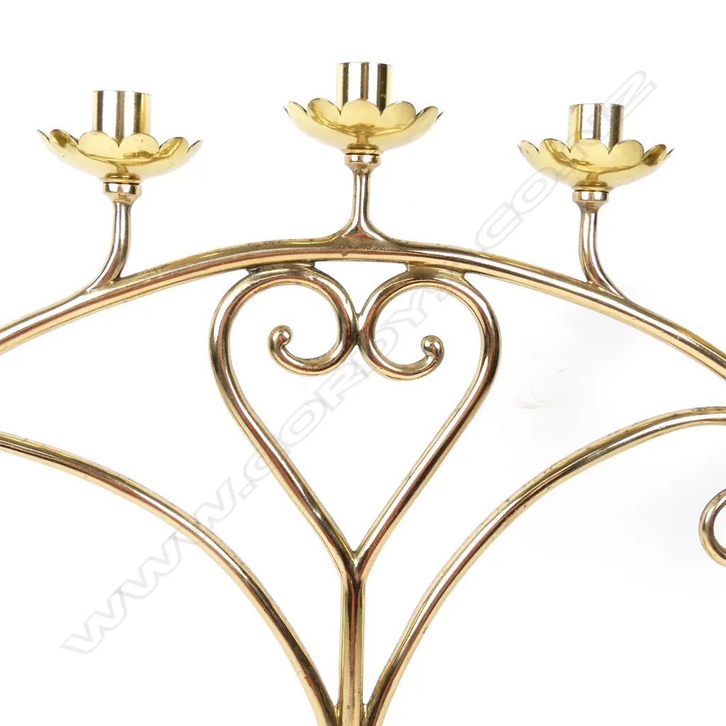 An Australian made brass menorah candelabra Image 1++