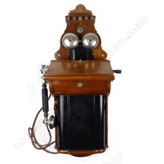 An Edwardian Ericsson Commonwealth wall phone