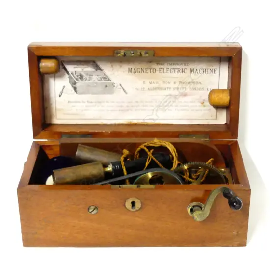 A Victorian period medical 'Magneto-Electric Machine manufactured by S Maw