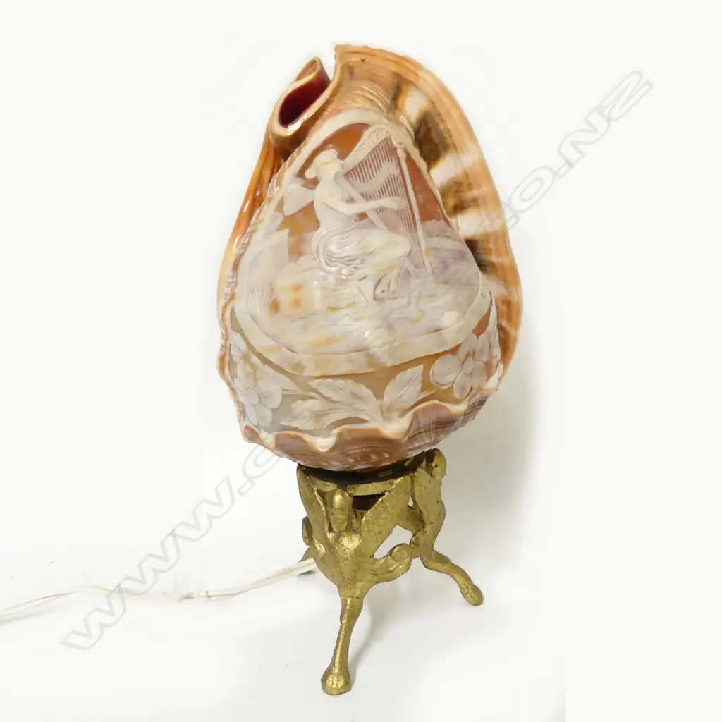 A vintage cameo shell lamp Image 1++