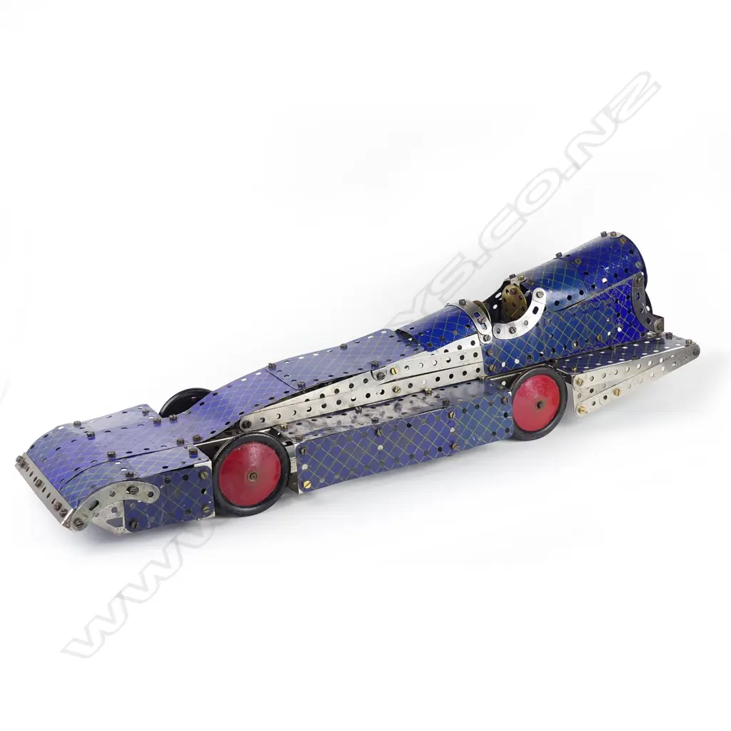 A c.1930 Meccano constructed model of Sir Malcolm Campbell's ‘Blue Bird’ Image 1++