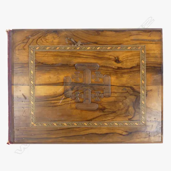 An olive wood souvenir album from Jerusalem