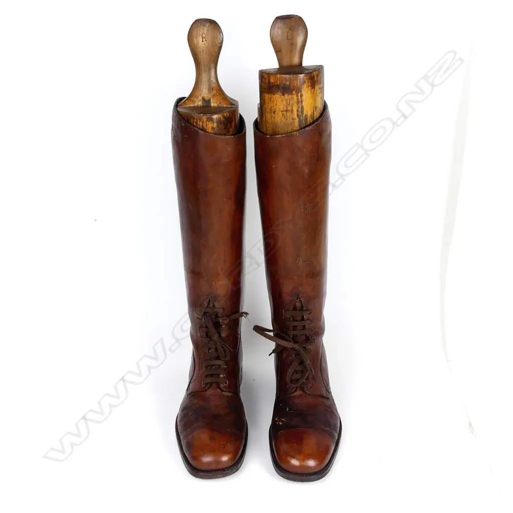 A pair of vintage English hand-made riding boots Image 1++