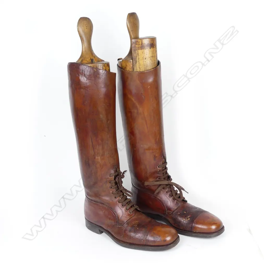 A pair of vintage English hand-made riding boots Image 1++