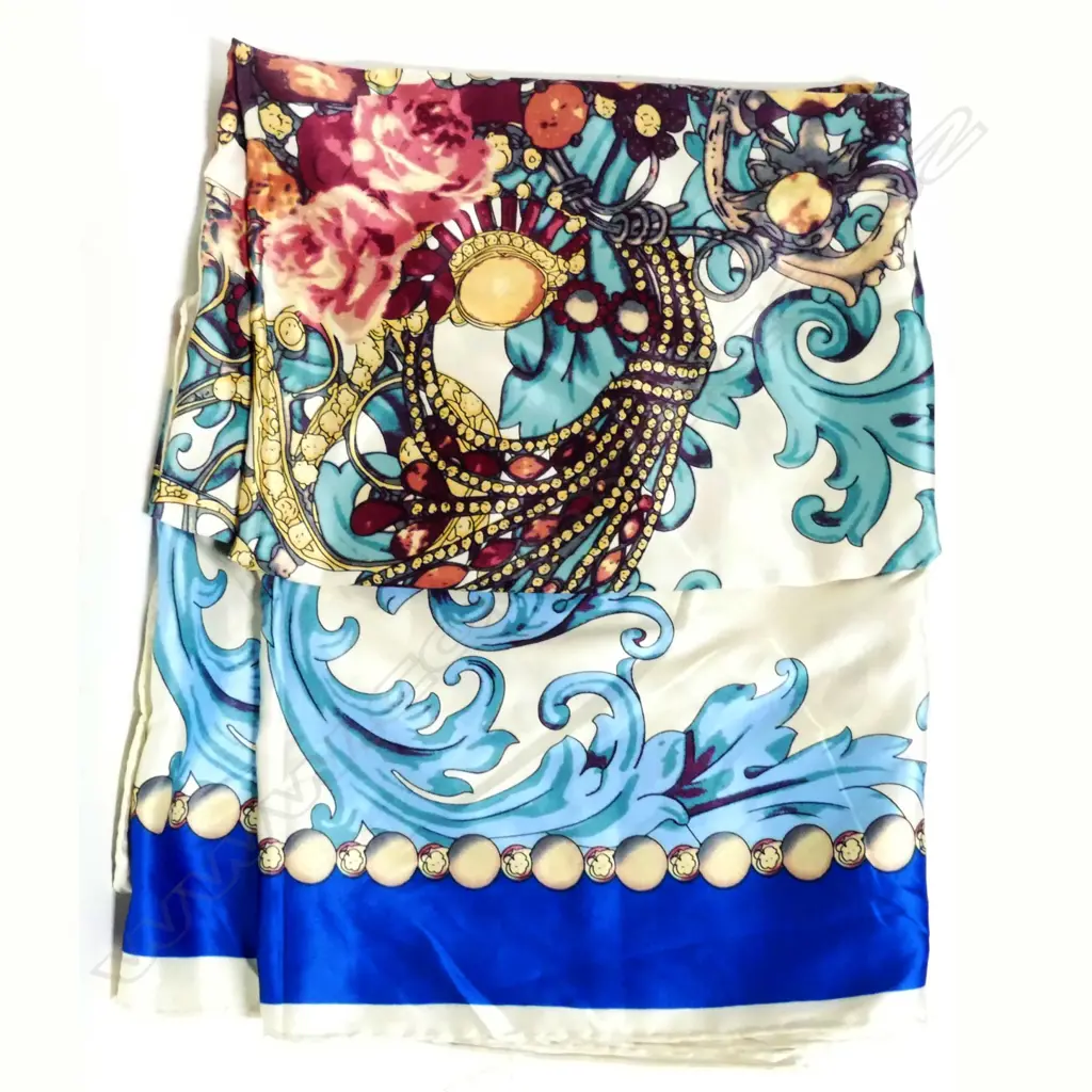 A large Louis Vuitton vintage 100% silk scarf Image 1++
