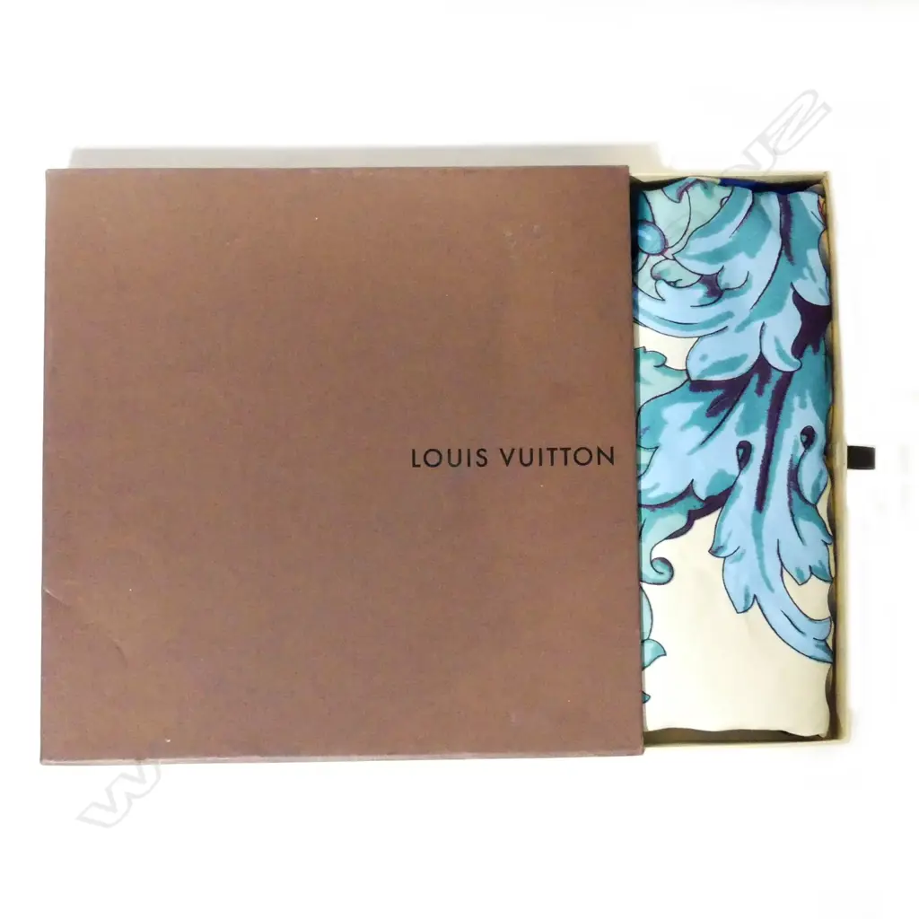 A large Louis Vuitton vintage 100% silk scarf Image 1++
