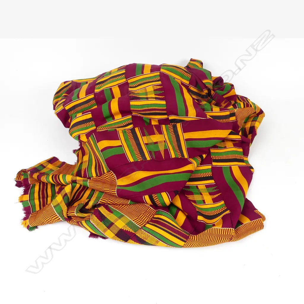 A large woven Akan Kente cloth Image 1++