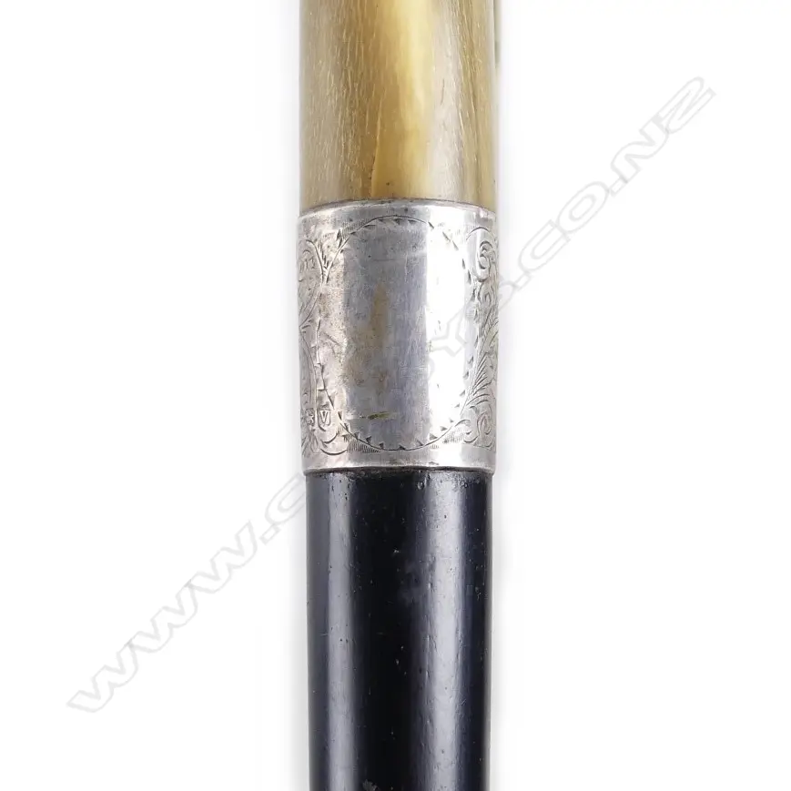 A horn handled walking stick Image 1++