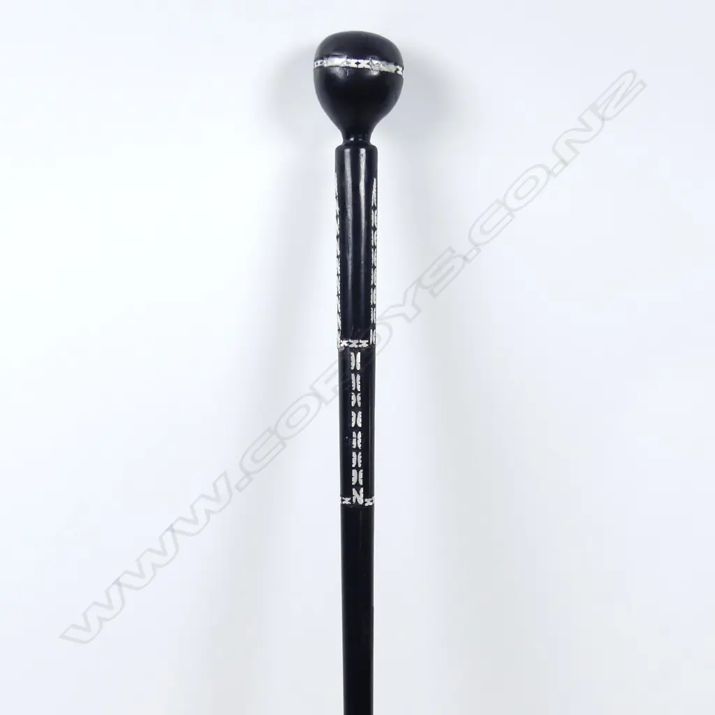 A vintage Solomon Islands ebony walking stick Image 1++
