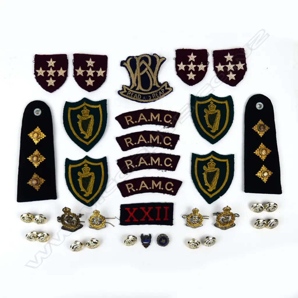 Two pair WWII RAMC collar badges Image 1++