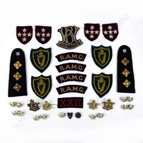 Two pair WWII RAMC collar badges