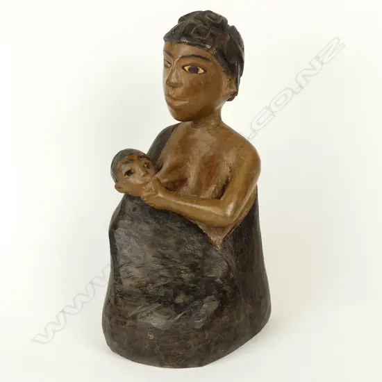 An early 20thC African sculptural wood carving
