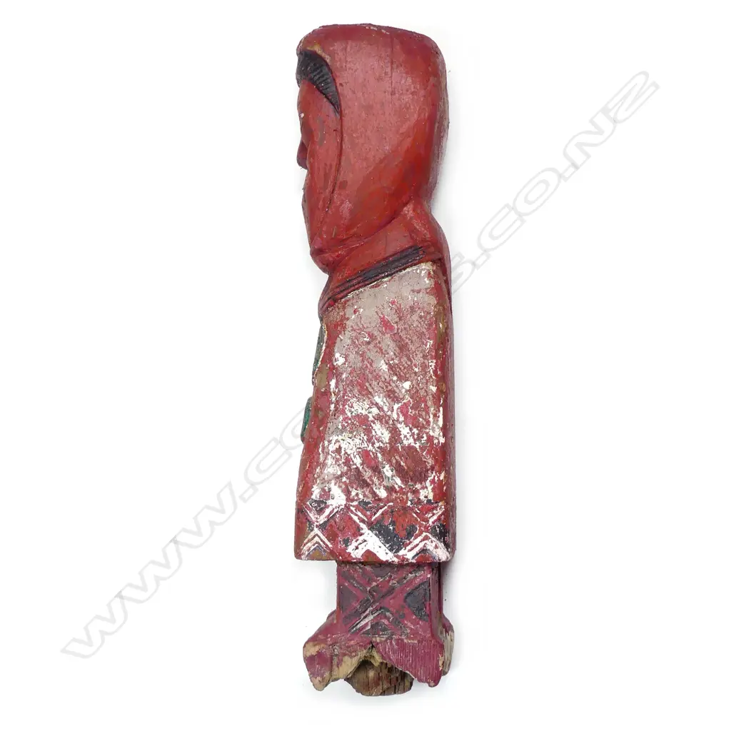 A 19th/20thC Maori carved female figured post ex. Whakarewarewa Village Rotorua Image 1++