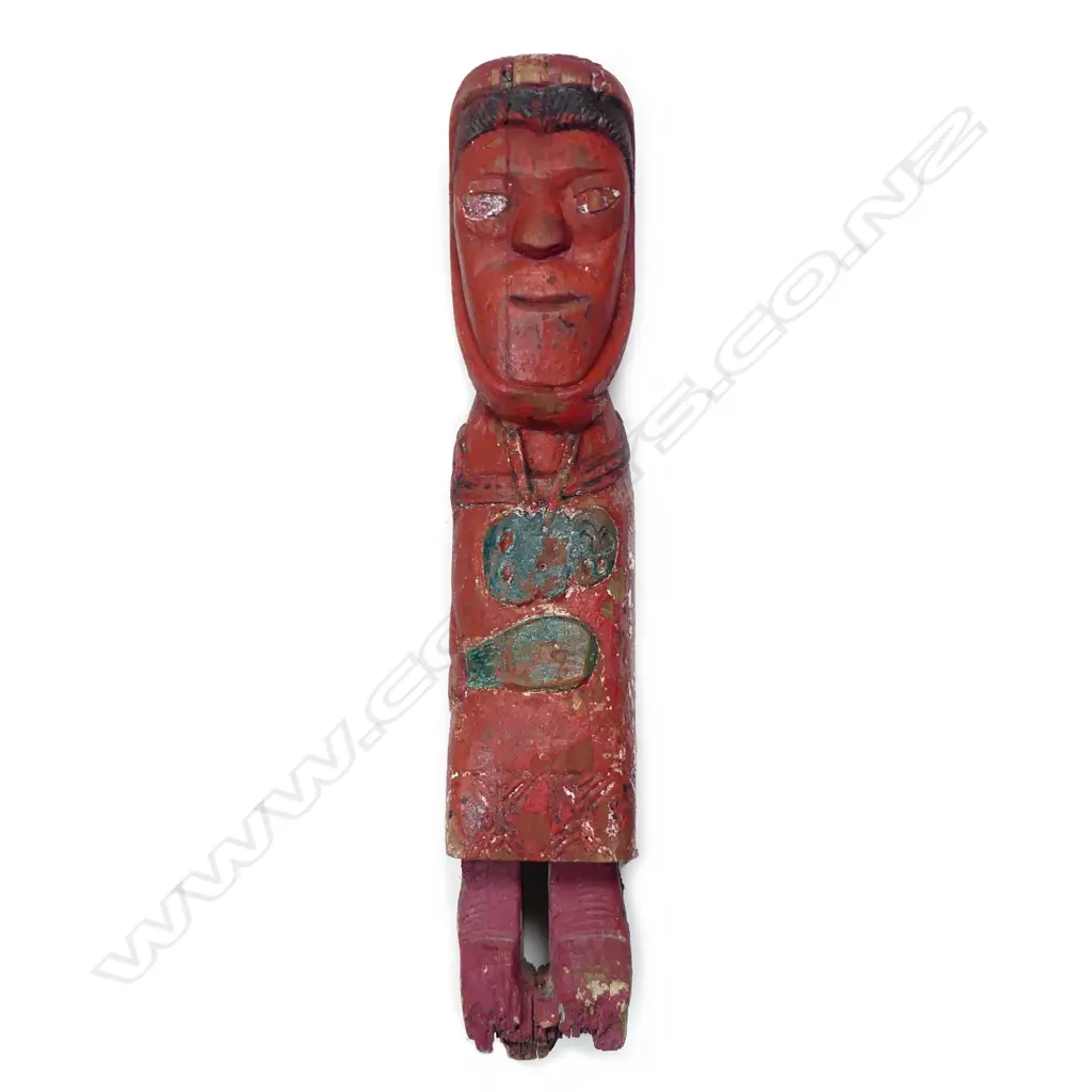 A 19th/20thC Maori carved female figured post ex. Whakarewarewa Village Rotorua Image 1++
