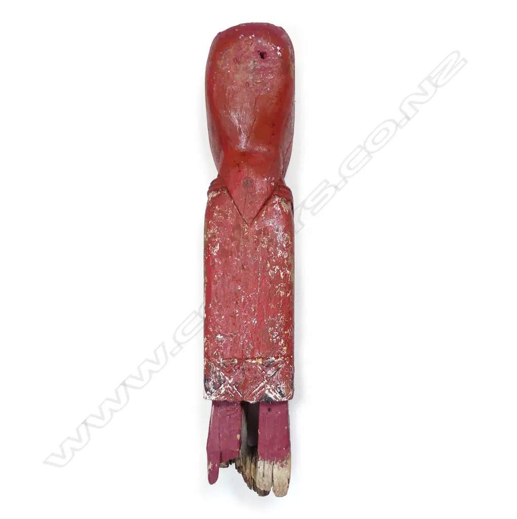A 19th/20thC Maori carved female figured post ex. Whakarewarewa Village Rotorua Image 1++