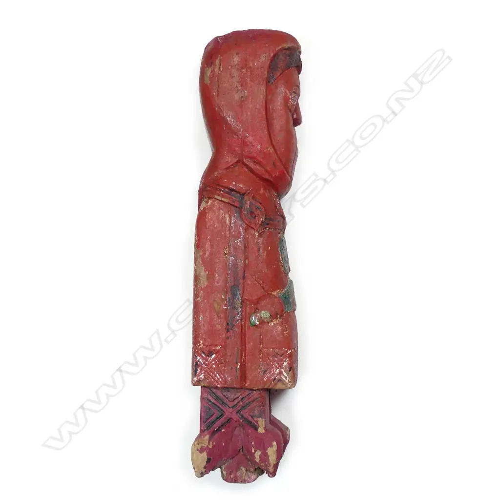 A 19th/20thC Maori carved female figured post ex. Whakarewarewa Village Rotorua Image 1++