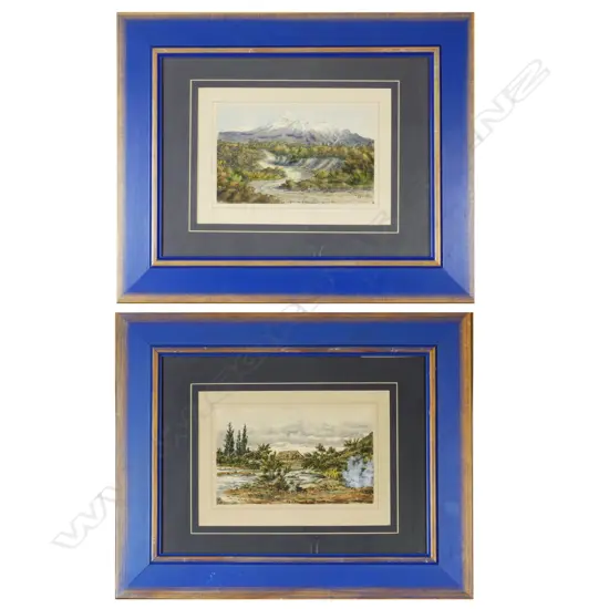 A pair of watercolours by M. Wills